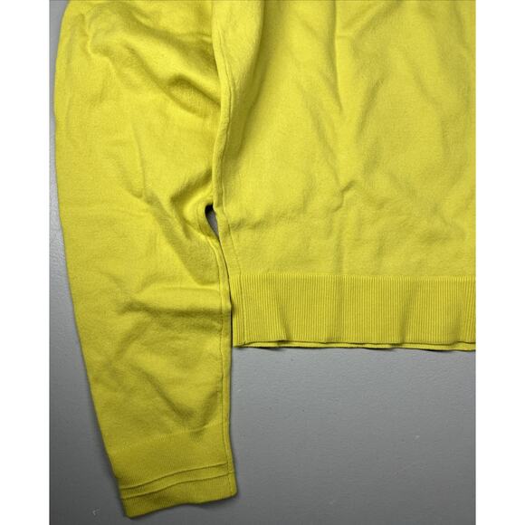 J Crew New Jackie Cardigan Premium Ultra Fine Cotton Blend Womens Medium Citron - Picture 8 of 11